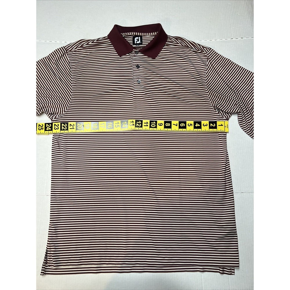 Footjoy Golf Polo Shirt Men's Large Richland  Embroidered Sleeve Striped - Picture 5 of 16